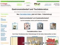 Tischdekoration und Druckservietten