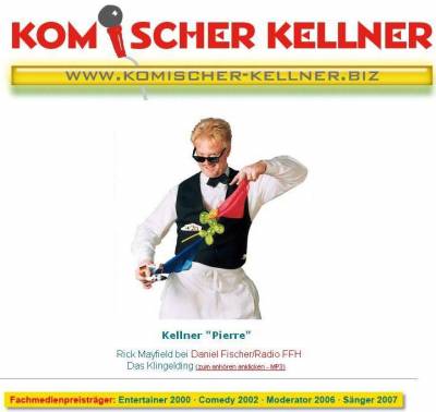 Ihr komischer Spaß Kellner für Ihre Dinnershow